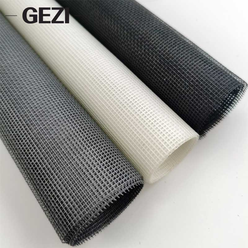 18X16 20X20 Grey Black White Brown PVC Coated UV Resistant Fire Retardant Corrosion Resistant Durable Washable Flexible Fiberglass Fly Insect Window Mesh Screen