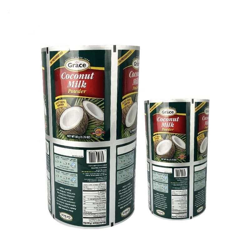 Custom Printed Plastic Aluminum Foil Jumbo Roll Laminated Food Pharmacy Packaging Roll Film for Cosmetics Packaging Plastic Packing Film