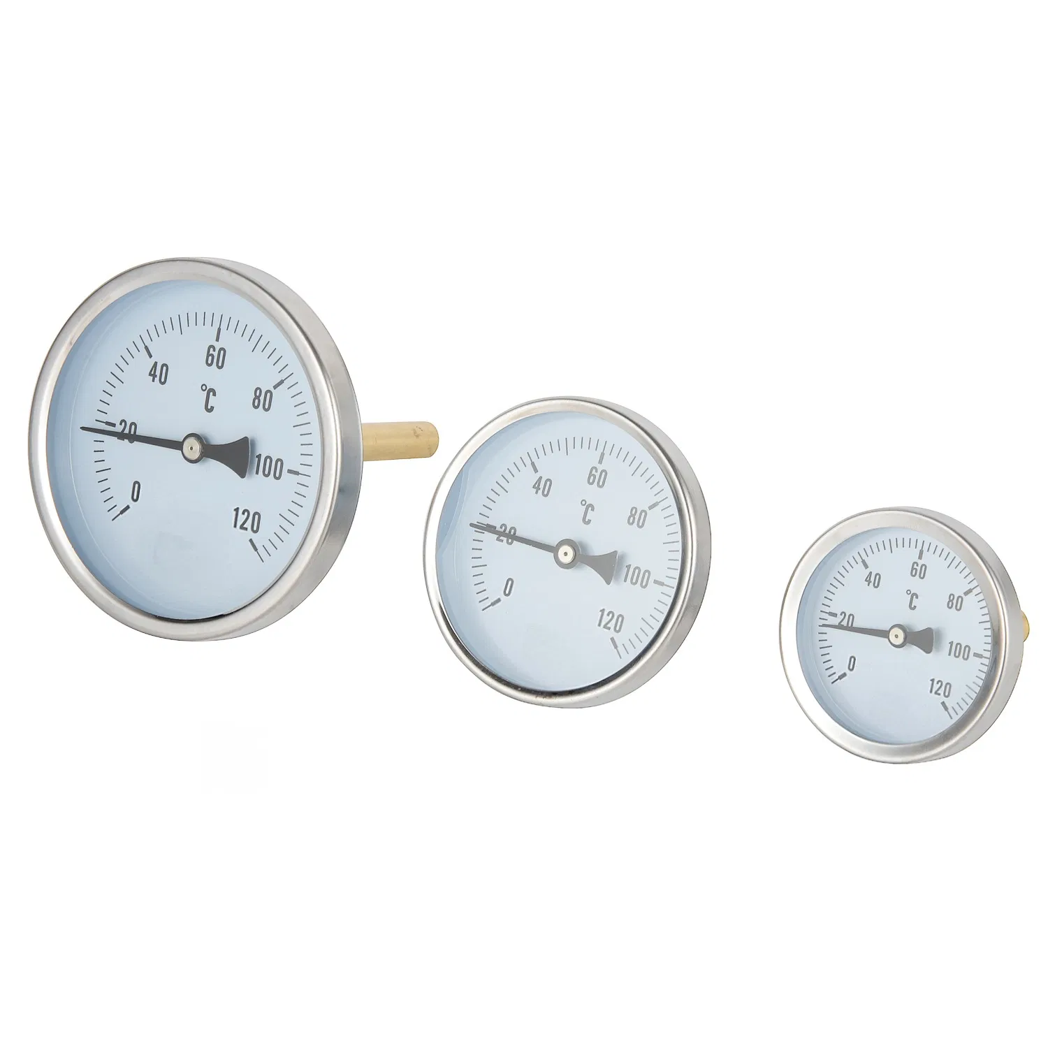 2.5inch, 3inch, 4inch Stainless Steel Bimetallic Thermometer Back Mounting Temperature Gauge
