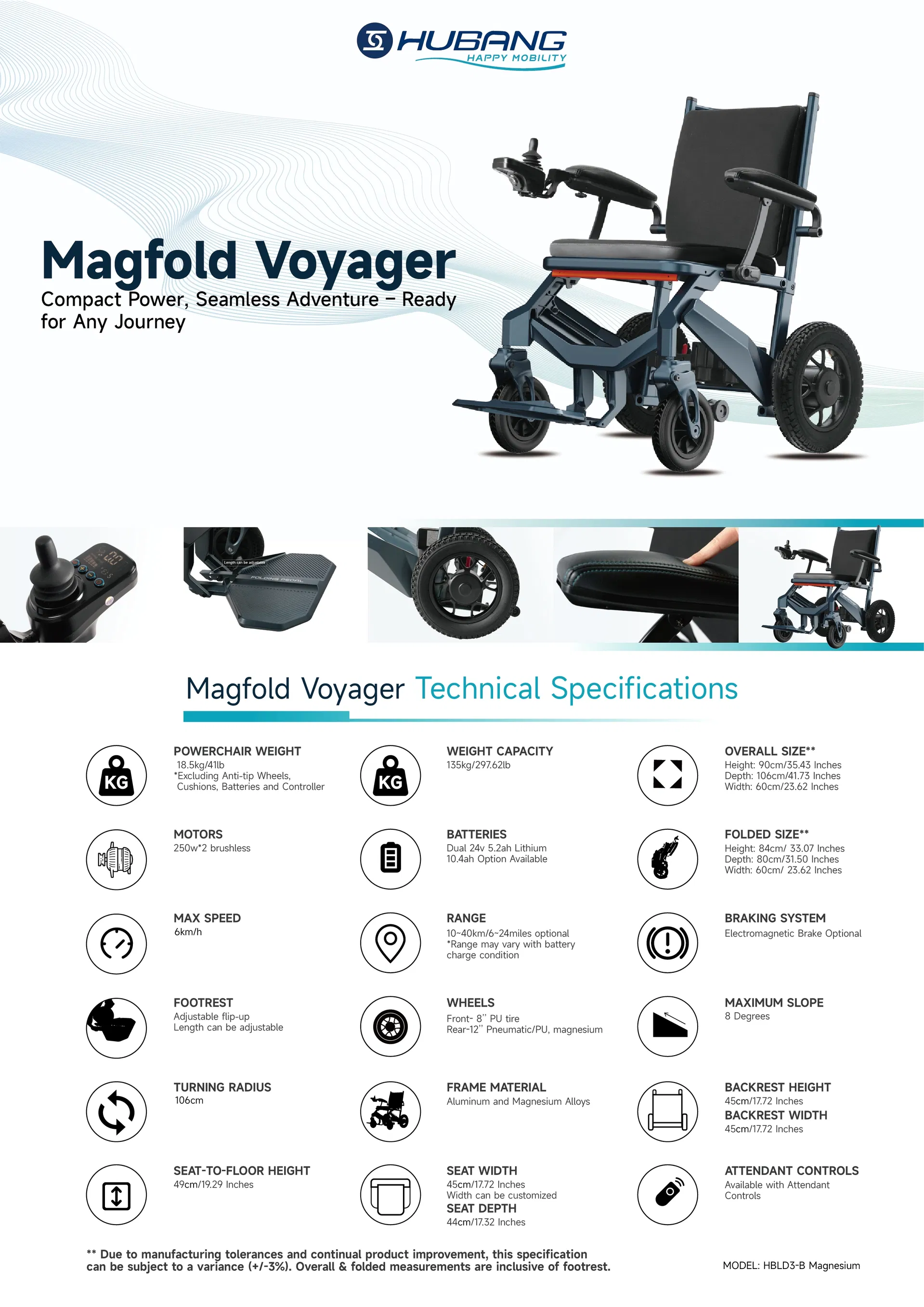 Magnesium Power Wheelchair View 1