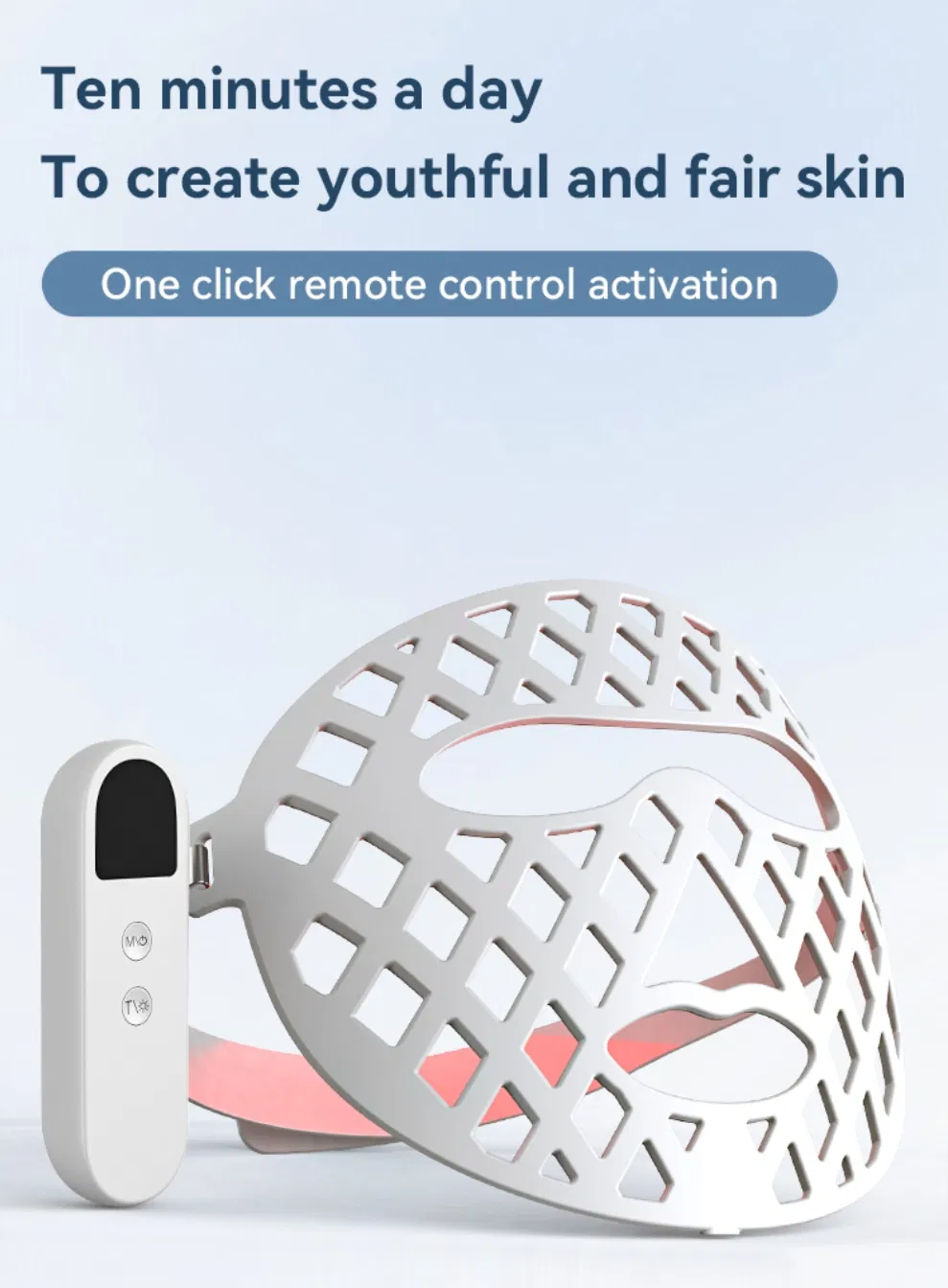 Hot Sell Customize Rechargeable 7 Colors Red Light Therapy Mask 3 in 1 Home Use Face LED Mask for Facial Beauty