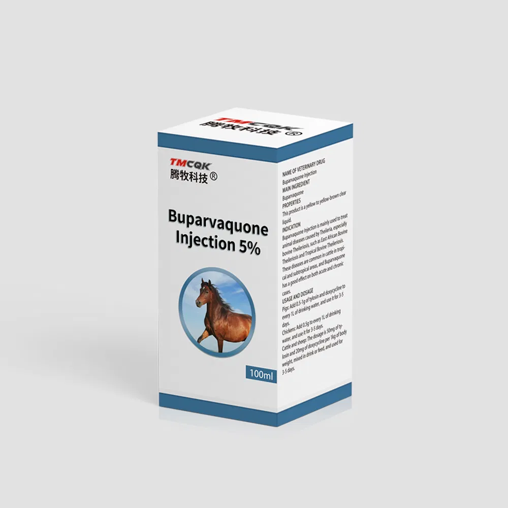 High Quality Veterinary Anthelmintic Buparvaquone Injection 5% Is Used to Deworm Livestock Animals Internal and External Parasites