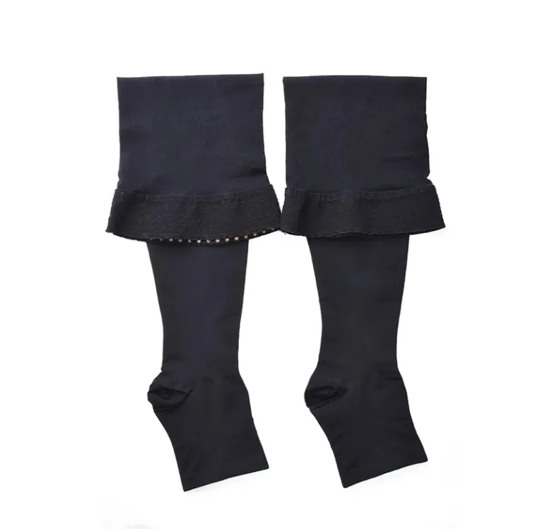 Toeless Thigh High Stockings Leg Compression Socks