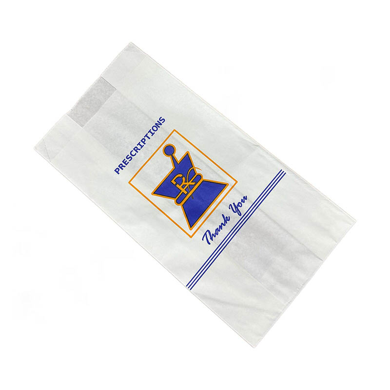 High Quality Custom Rx Pill Medicine Hospital Prescription Paper Bag Pharmacy Packaging Bag Cosmetic Medicine Envelope