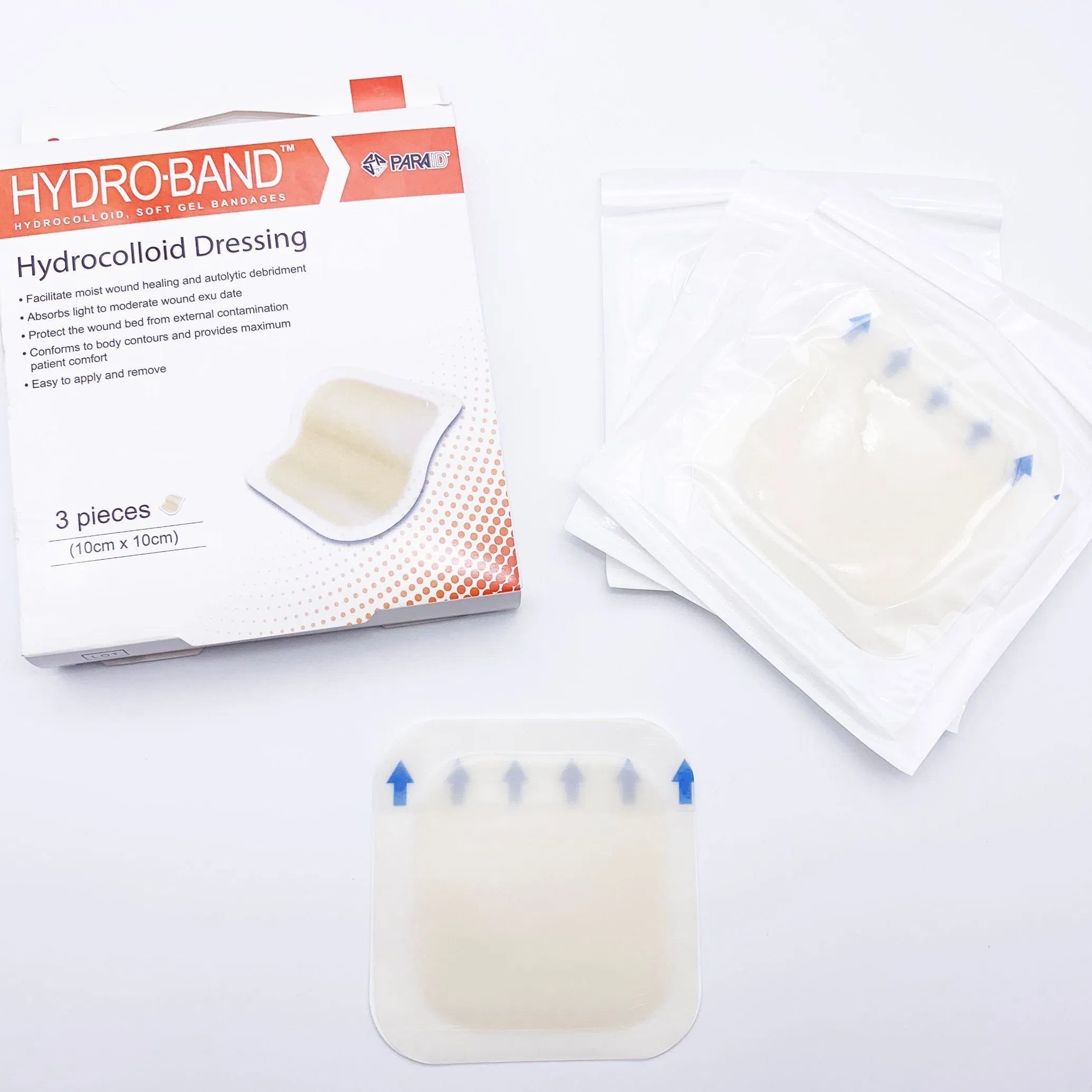 Medical Wound Care 10*10cm Edge Holding Hydrocolloid Acne Dressing