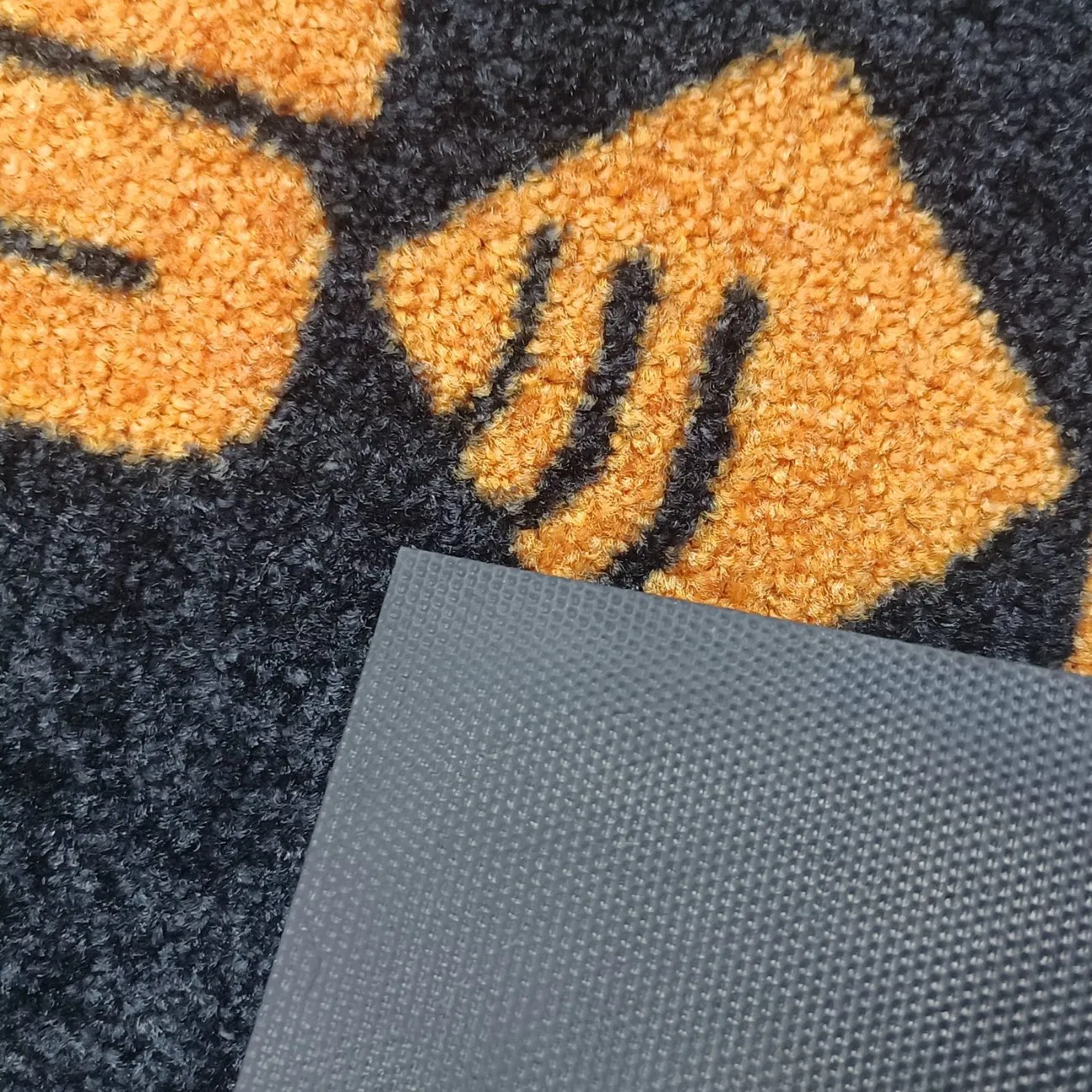 Custom Anti-Slip Tufted Door Mat with Rubber Backing Washable Nylon Floor Mat with Hotel Logo Outdoor Round Printing Doormat