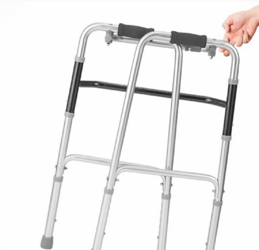 Medcial Equipment Oxidized Bright Silver Rollator Walker Walking Aid for Elderly