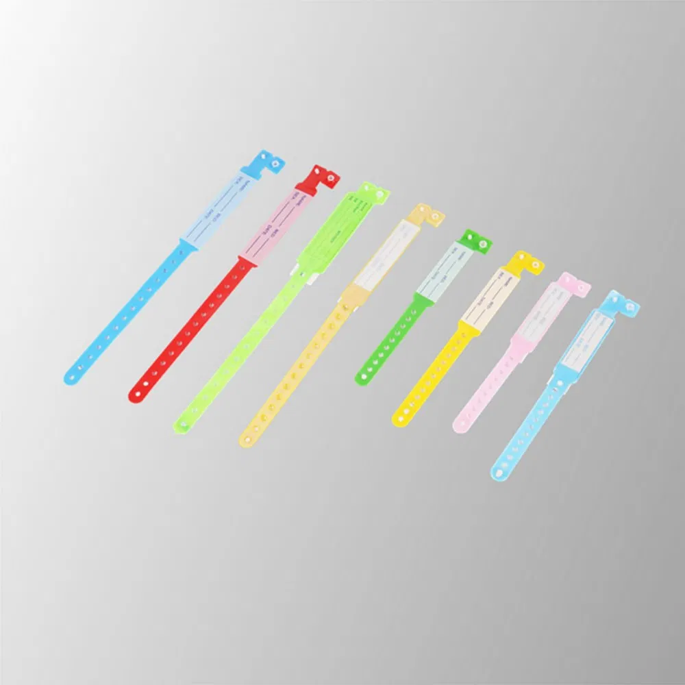 Disposable Medical PVC Plastic Identification Bracelet Wristbands for Hospital Patient