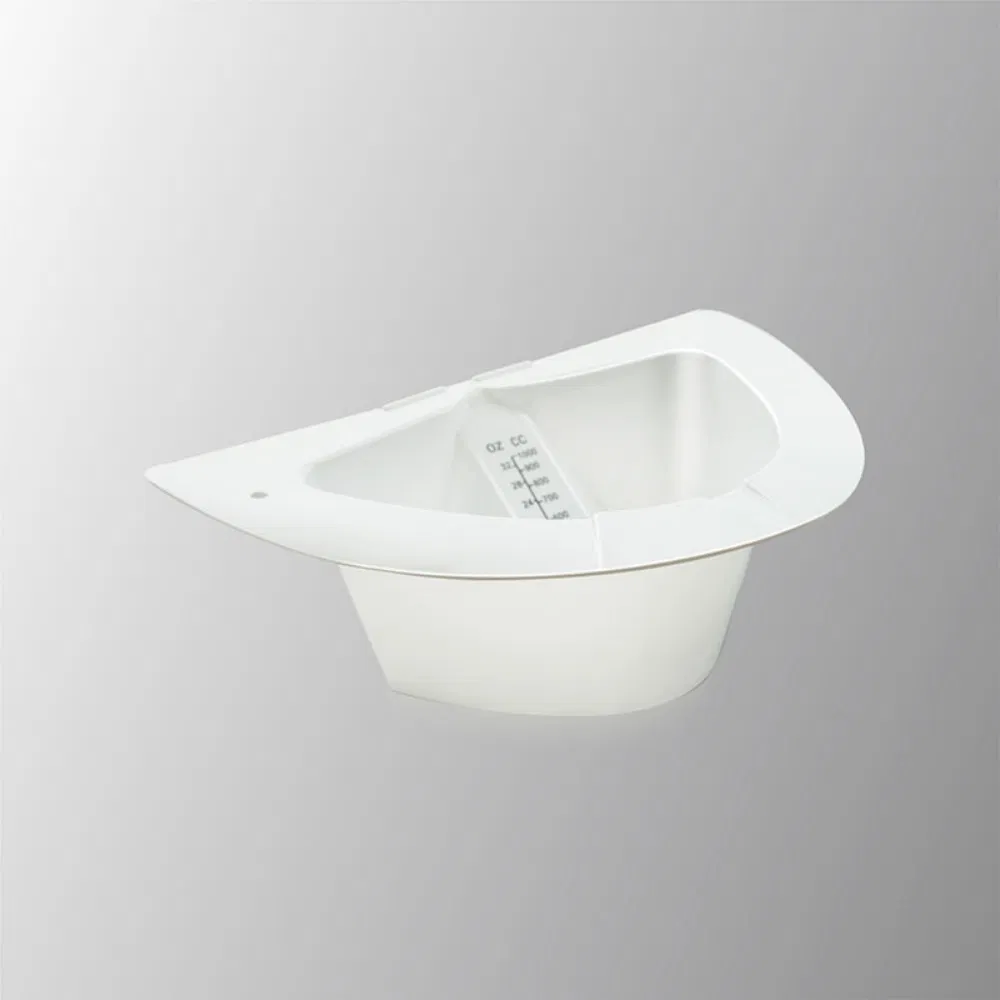 Convenient Reusable White Plastic Hospital Medical Cap Shape Female Urinal