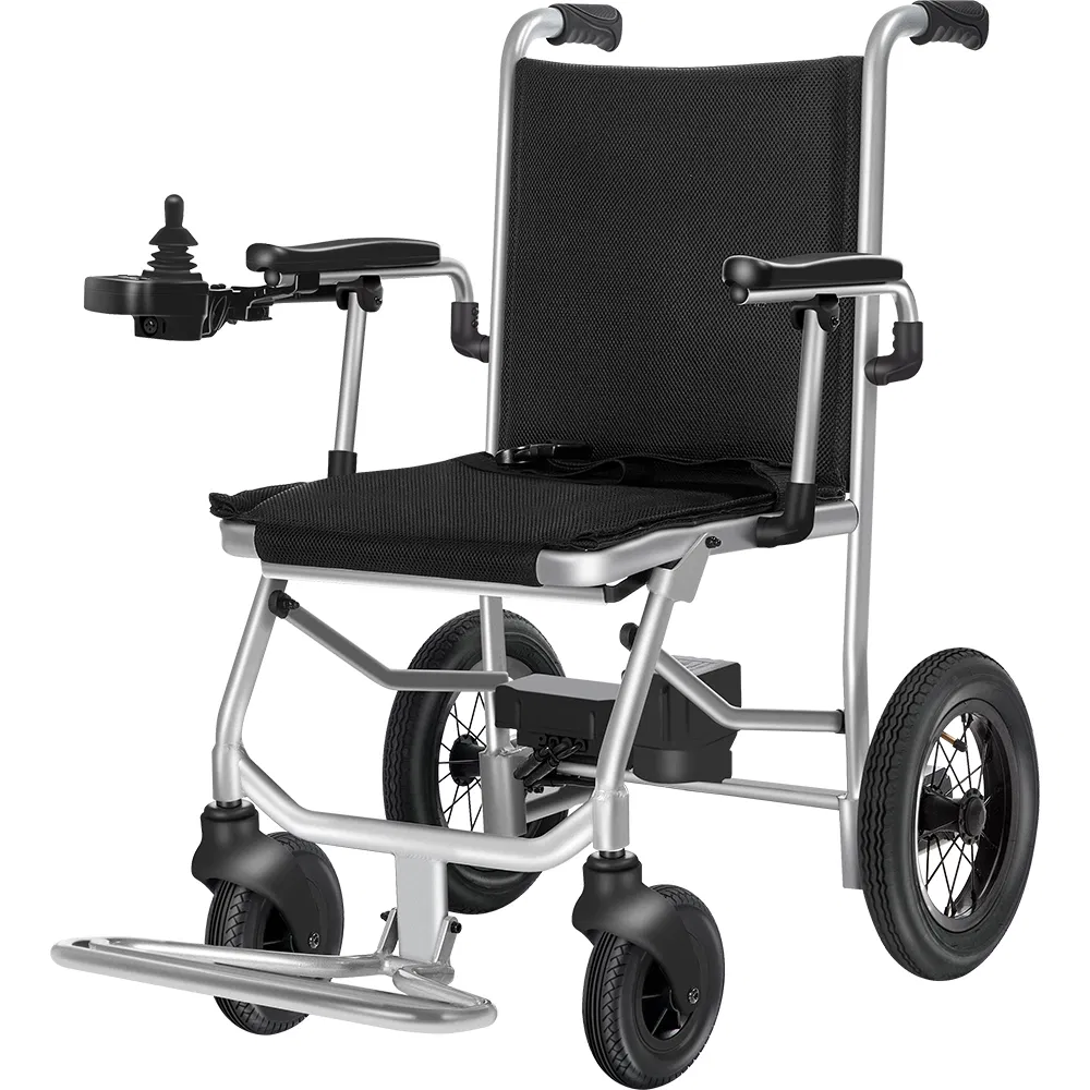 World Lightest Electric Mobility Scooter Removable Lithium Battery Powered Wheelchair in Disabilities Folding Portable