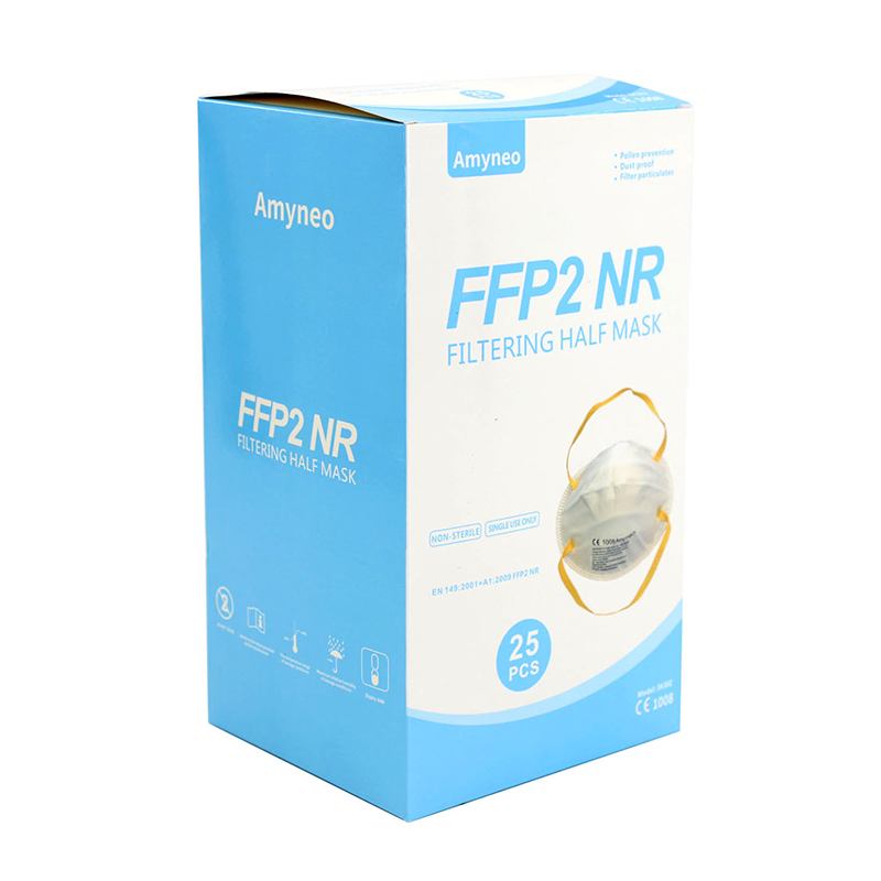 FFP2 Cup Shape Face Mask 4 Ply Headloop Safety Half Face Mask for Adult