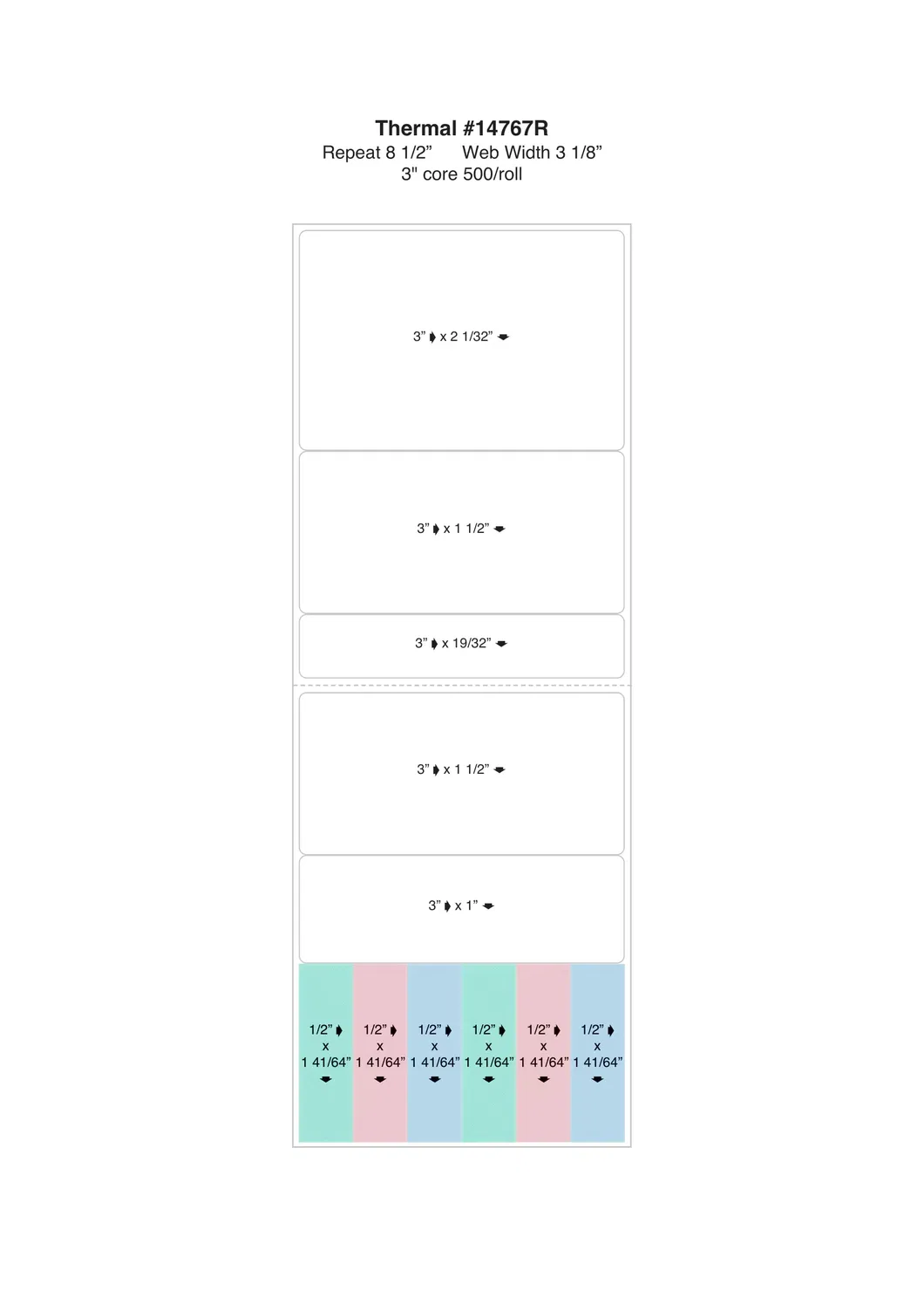 Vial Roll Sticky Stickers