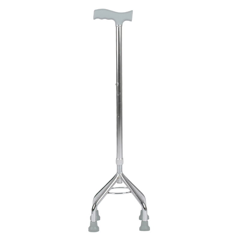 Aluminum Alloy Reinforced Large Tripod Walking Stick Telescopic Crutches Anti-Skid Four-Legged Multi-Functional Cane
