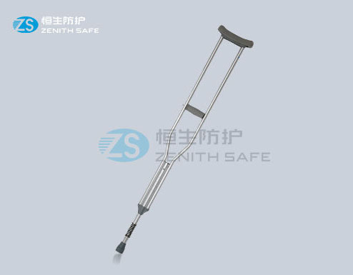Stainless Steel Spring Shock Absorbing Crutch with Comfortable Height-Adjustable Underarm Support Rehabilitation Therapy