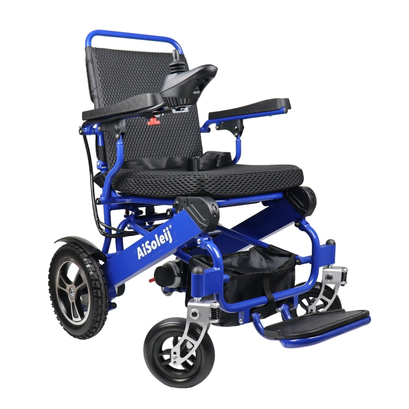 Remote Control Aluminium Folding Power Wheelchair Light Weight