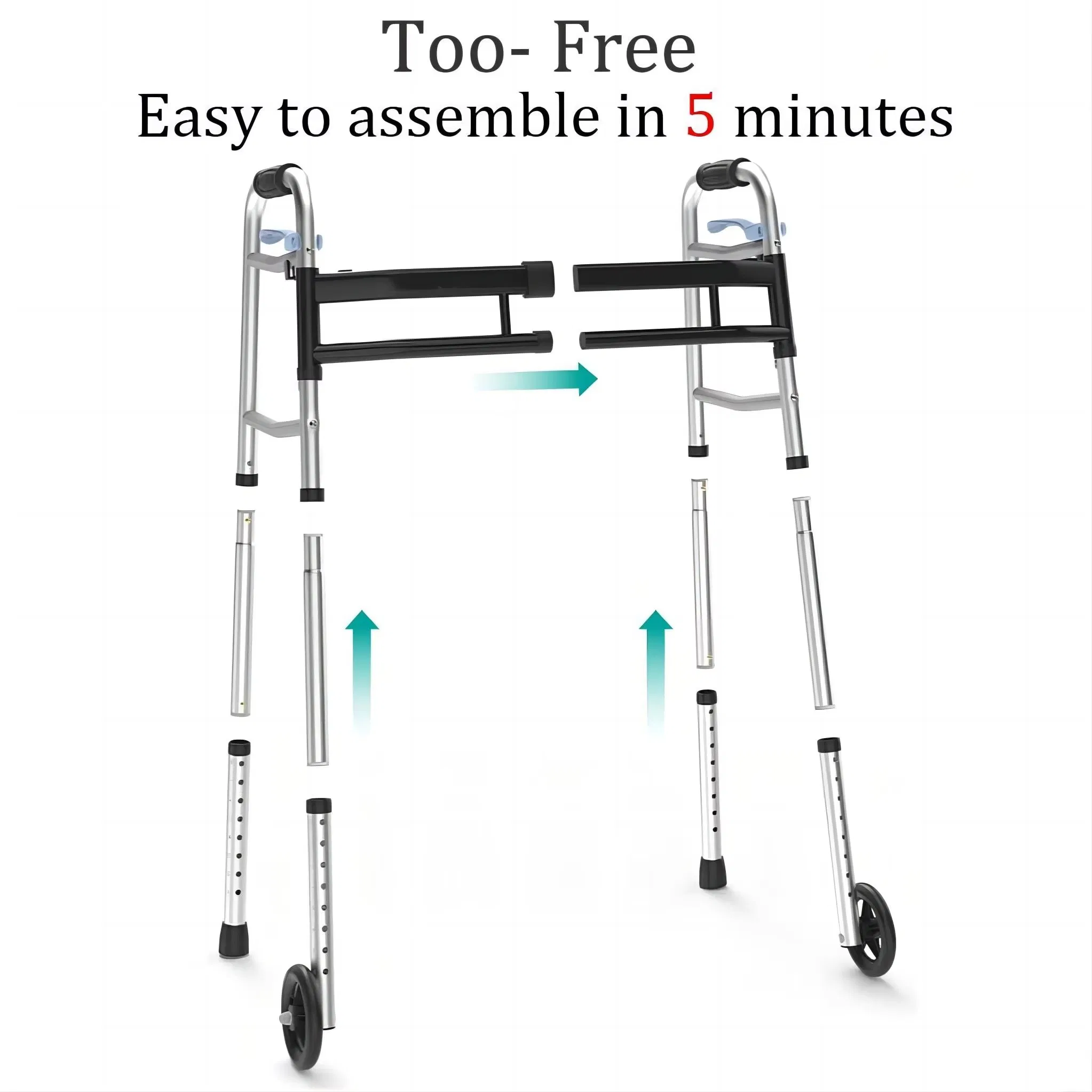 Senior Walking Aid with Wheels for Enhanced Stability and Support