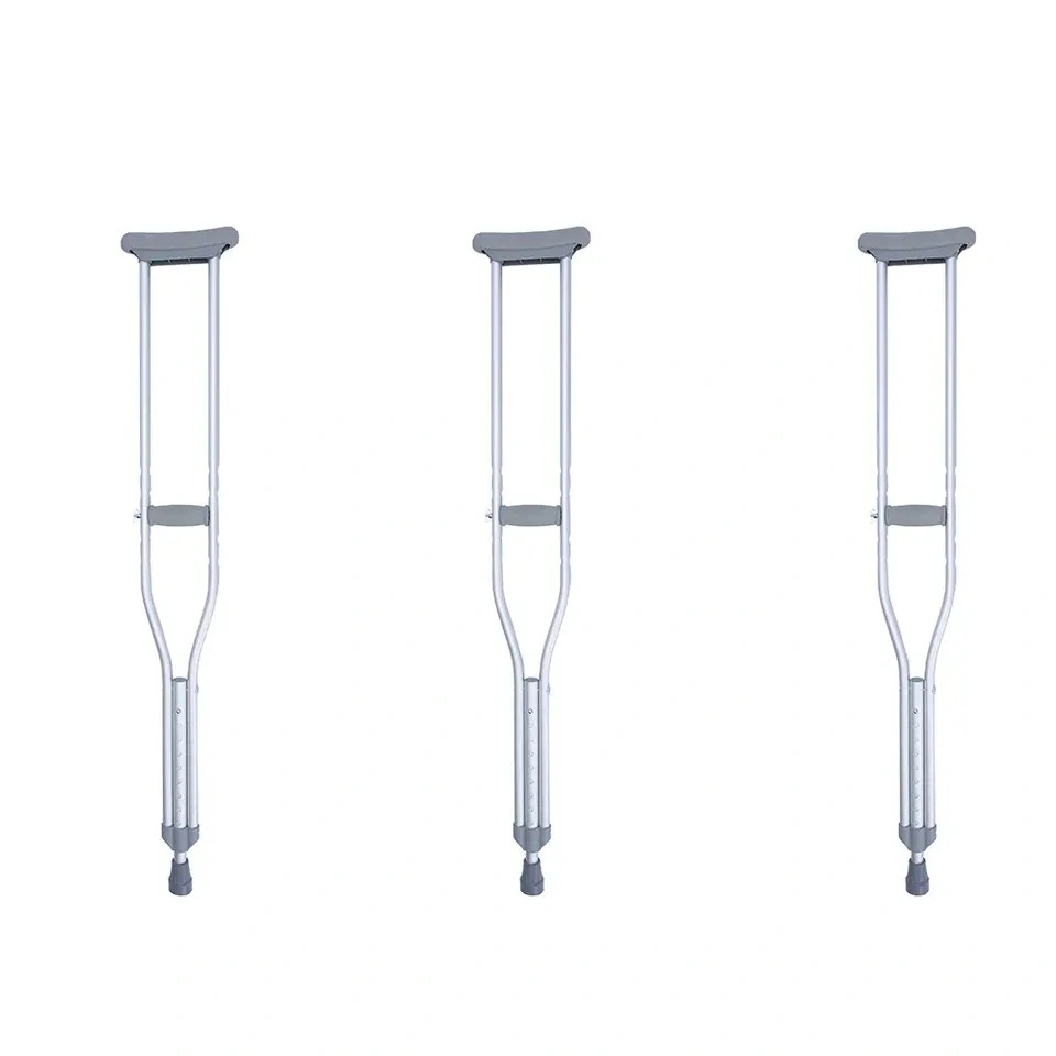 Foldable &amp; Height Adjustable Aluminum Underarm Crutch