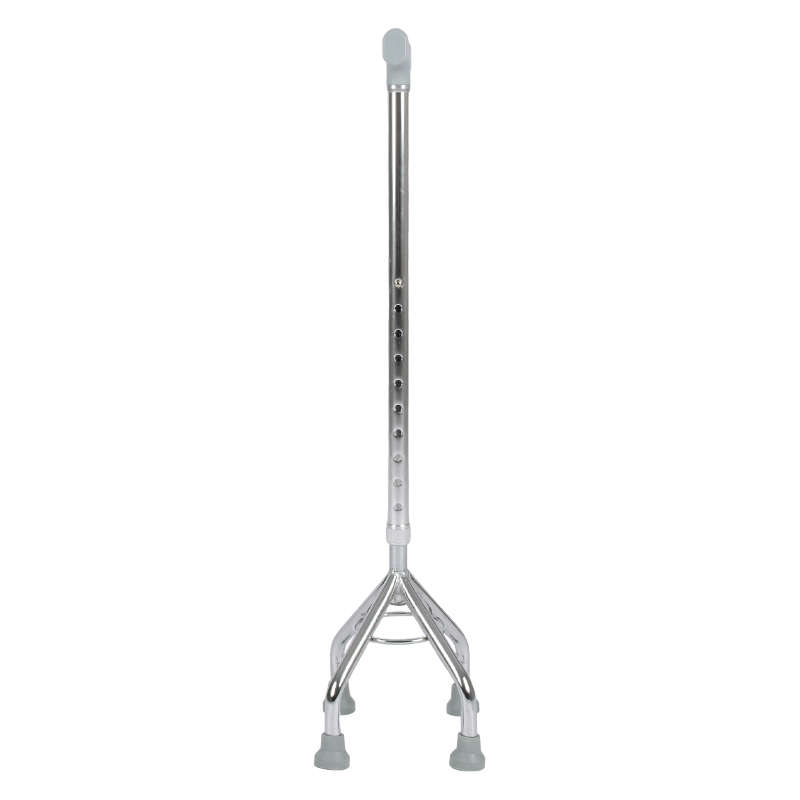 Aluminum Alloy Reinforced Large Tripod Walking Stick Telescopic Crutches Anti-Skid Four-Legged Multi-Functional Cane