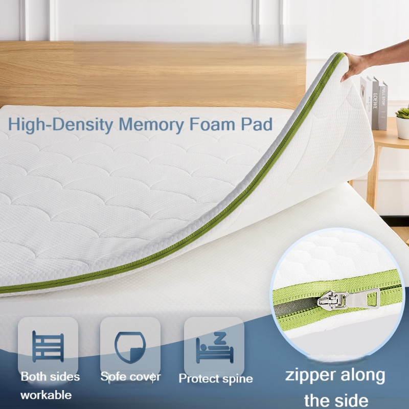 Bamboo Anti-Bacterial High Density Memory Foam Bed Mattress Topper Pad