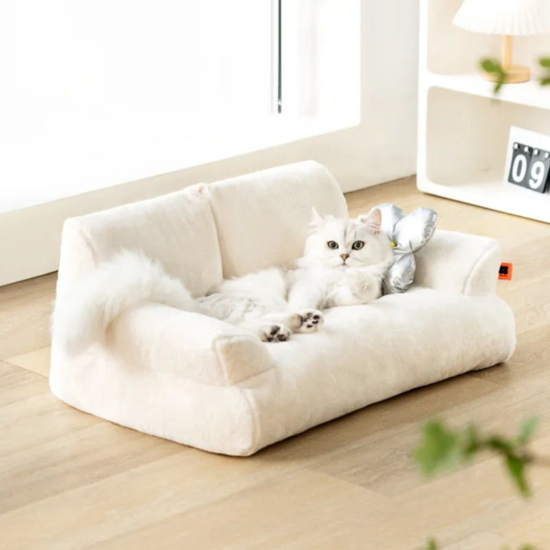 Soft Pet Cat Sofa Warm Pets Nest for Kitten Small Dogs Washable Cats Mats Durable Dog Bed with Non-Slip Bottom