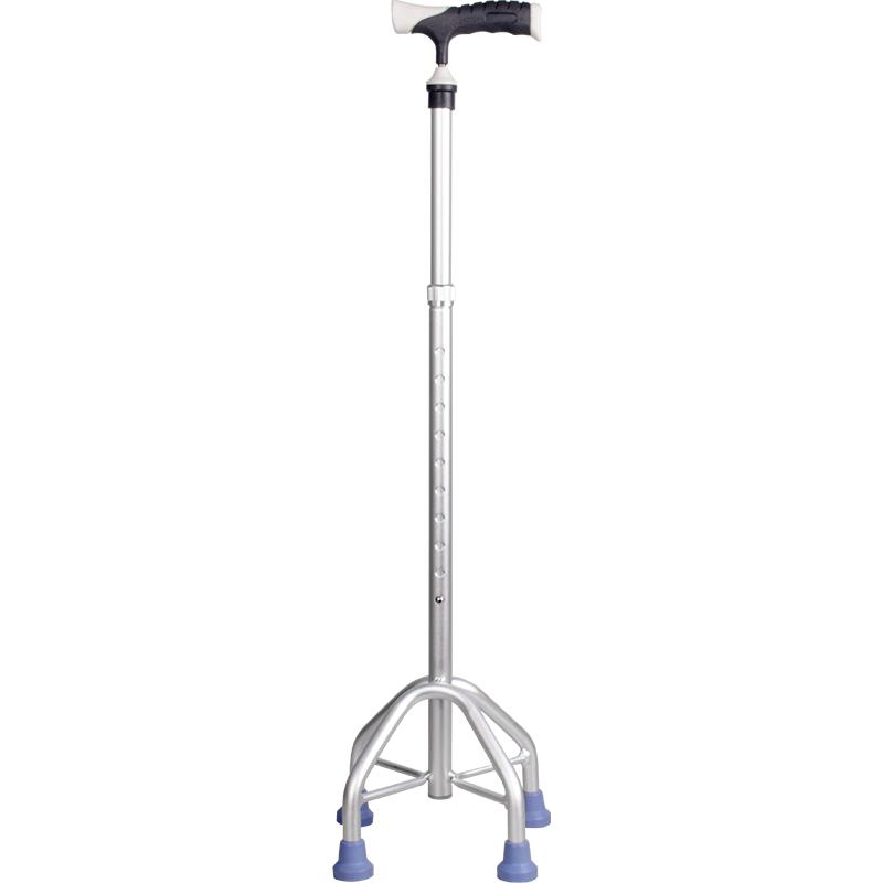Adjustable Aluminum Alloy Underarm Crutches Axillary Frosted Single Crank 4 Legs for Walking Stick