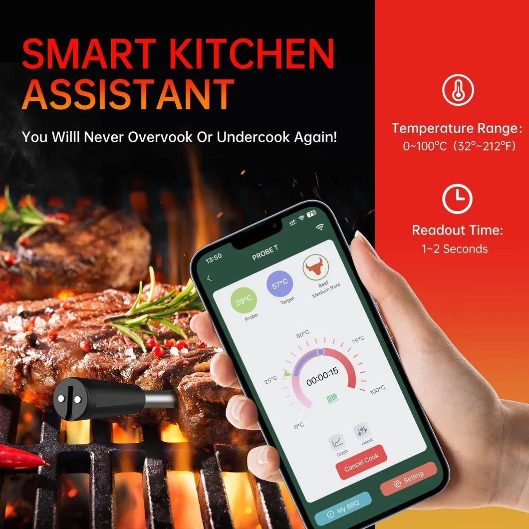 Wireless Bluetooth Meat Thermometer