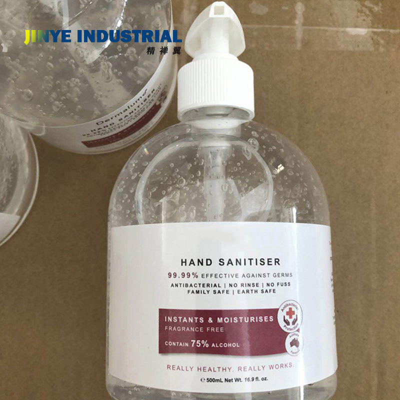75% Alcohol Hand Sanitizer Bottle with Pressed Pump