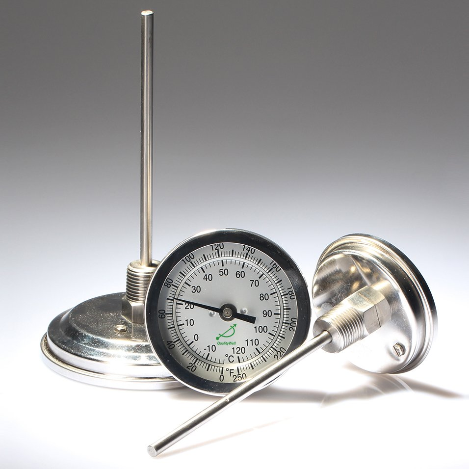Hermetically Sealed Bezel Back Connection Mechanical Temperature Instrumentation Thermometer