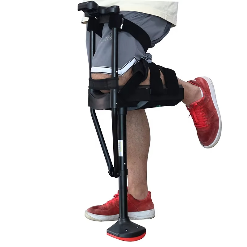 Medical Wholesale Walking Crutches for Adults Hands Free Knee Crutch Anti Skid Single Leg Telescopic Assisted Walking Crutch