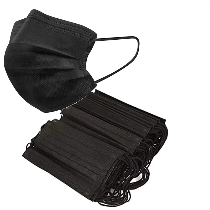 Disposable Black Color 3 Layer Earloop Protective Non Medical Face Mask