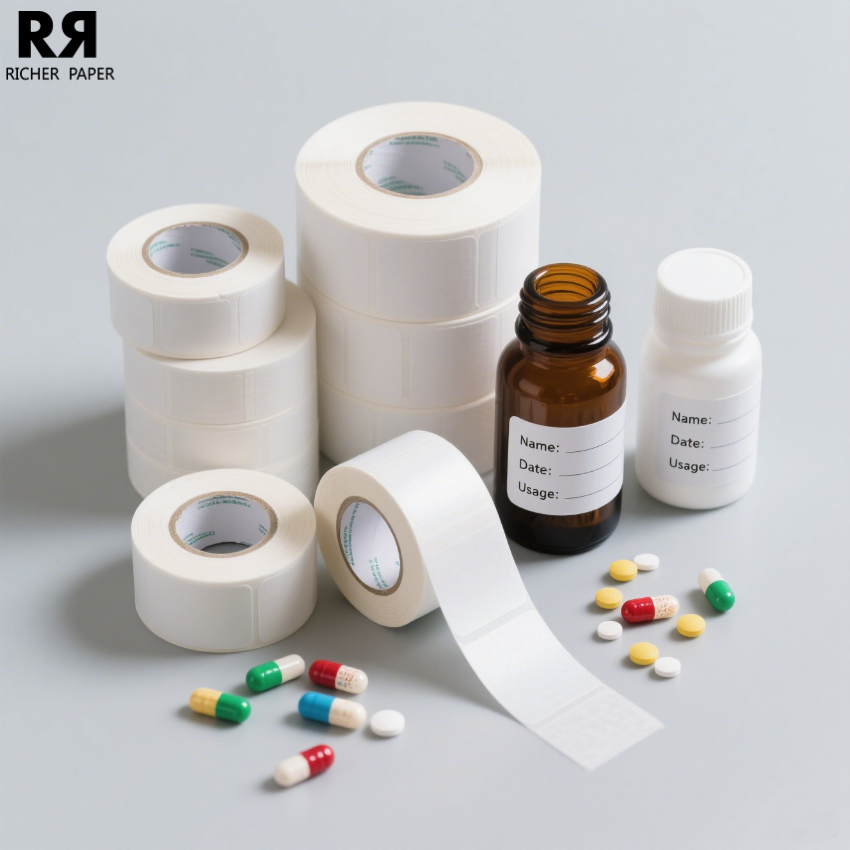 Sealed Carton Self-Adhesive Customized Thermal Label Sticker Prescription Pharmacy Grade
