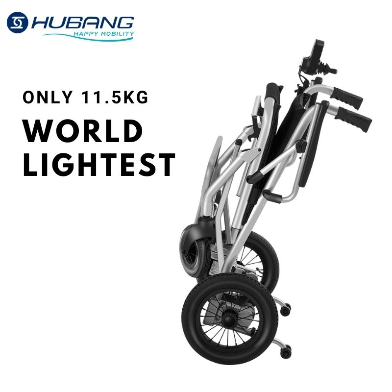 World Lightest Electric Mobility Scooter Removable Lithium Battery Powered Wheelchair in Disabilities Folding Portable