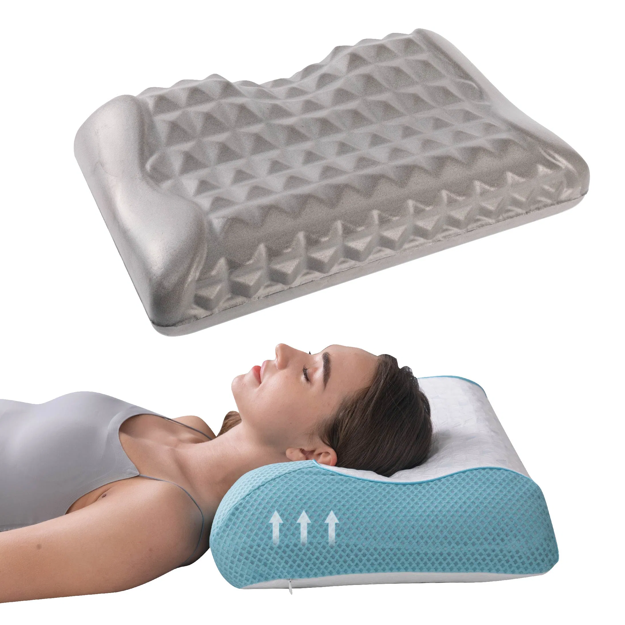 Factory Direct Sales Cervical Memory Foam Bed Pillow with Washable Cooling Cover