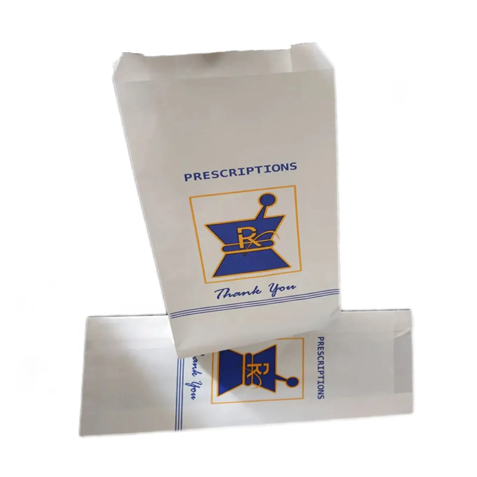 High Quality Custom Rx Pill Medicine Hospital Prescription Paper Bag Pharmacy Packaging Bag Cosmetic Medicine Envelope