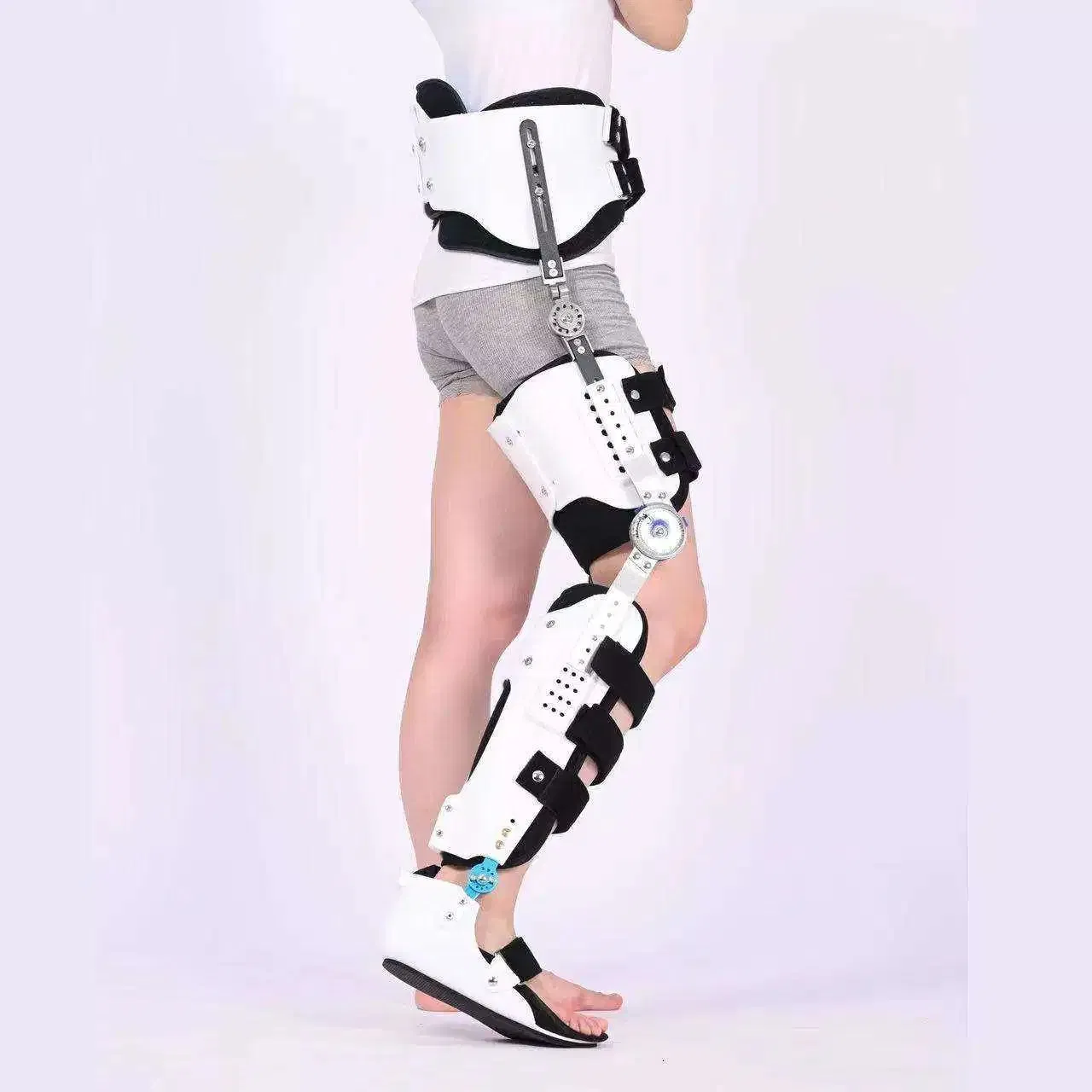Adjustable Hinged Hip Knee Brace Support Fracture Knee Joint Injury Fixation ROM Orthopedic Brace Protector Immobilizer