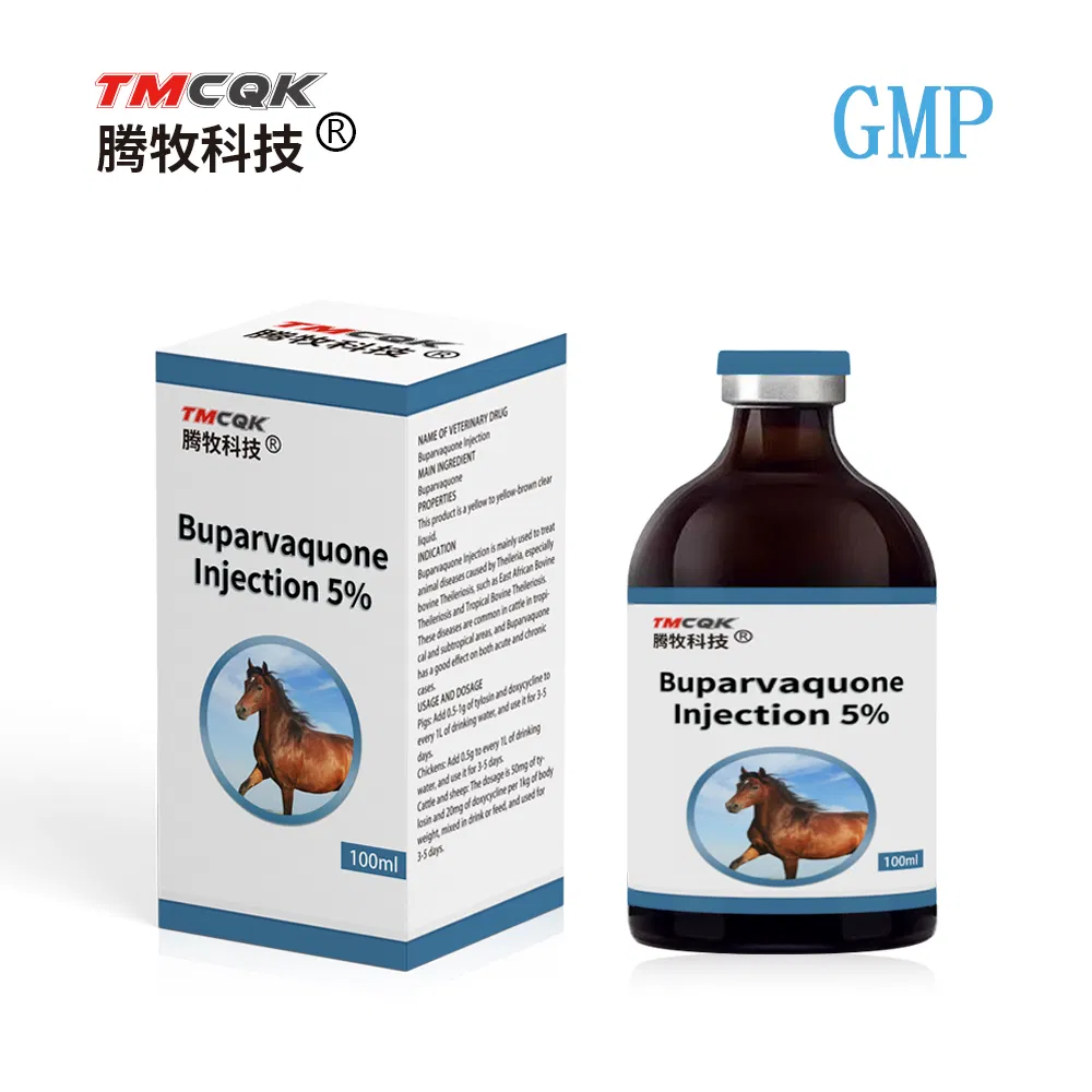 High Quality Veterinary Anthelmintic Buparvaquone Injection 5% Is Used to Deworm Livestock Animals Internal and External Parasites