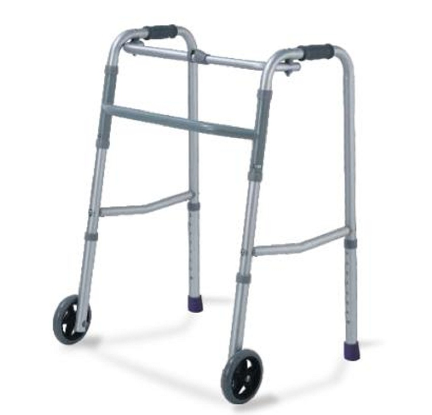 Medcial Equipment Oxidized Bright Silver Rollator Walker Walking Aid for Elderly
