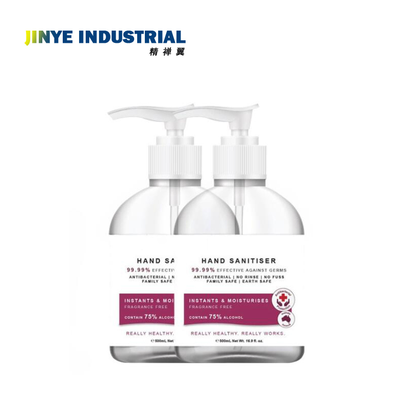 75% Alcohol Hand Sanitizer Bottle with Pressed Pump