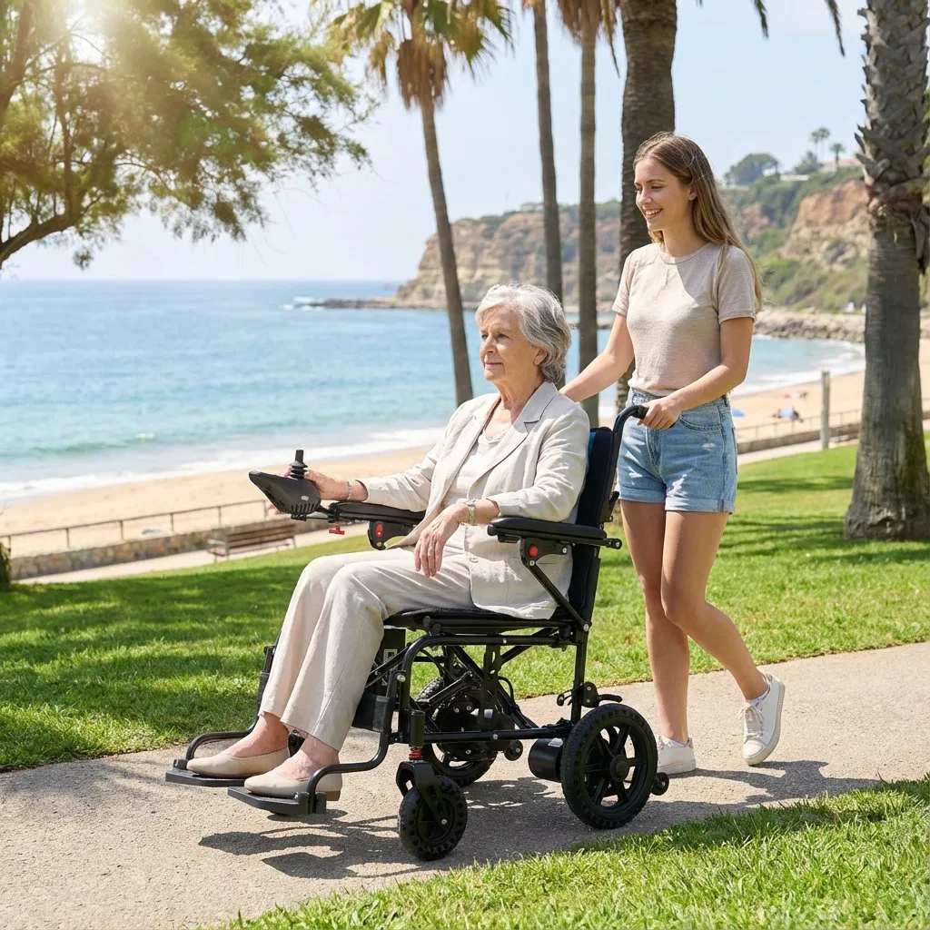 Affordable Economical Lightweight Folding Electric Wheelchair for Wholesale