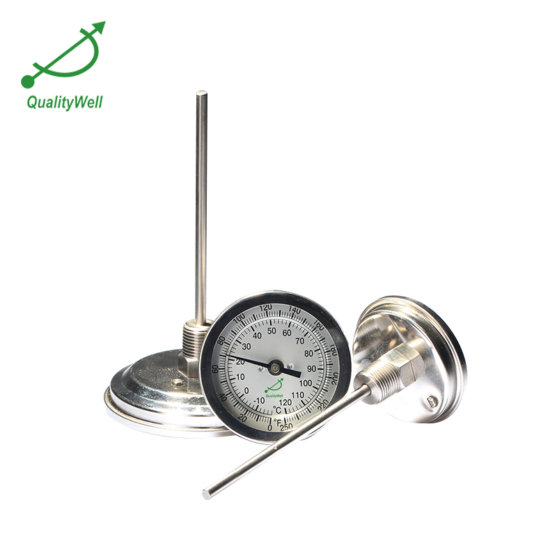 Hermetically Sealed Bezel Back Connection Mechanical Temperature Instrumentation Thermometer