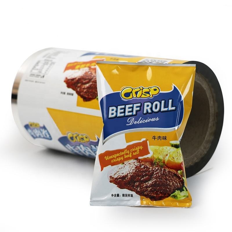 Custom Printed Plastic Aluminum Foil Jumbo Roll Laminated Food Pharmacy Packaging Roll Film for Cosmetics Packaging Plastic Packing Film