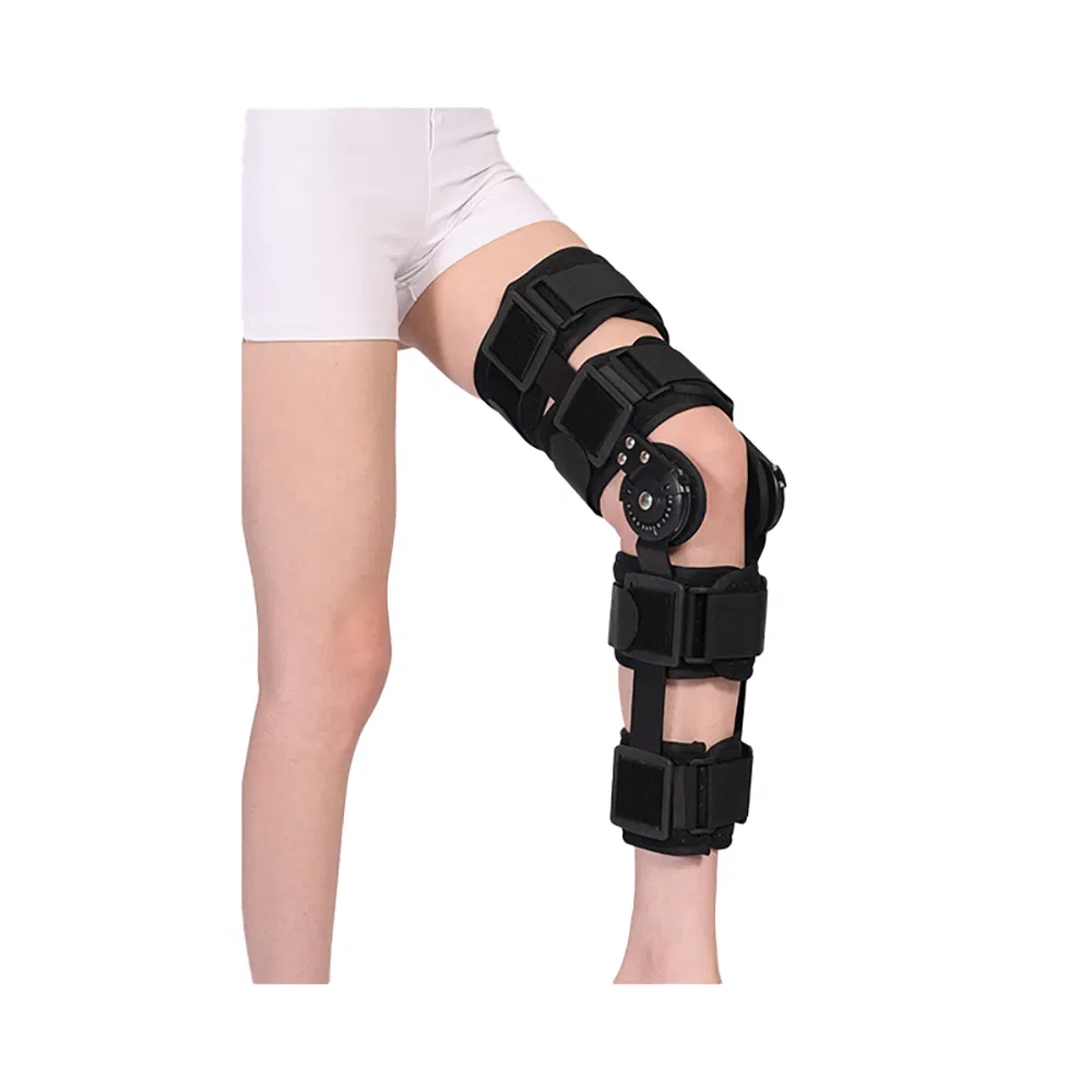 Adjustable Orthopedic Knee Brace Immobilizer Hinged ROM Knee Brace for Adult