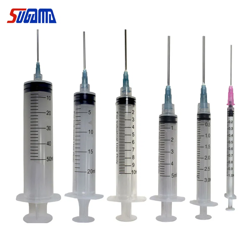 1ml 3 Ml 5ml 10ml Disposable Plastic Luer Lock Syringes with Needle
