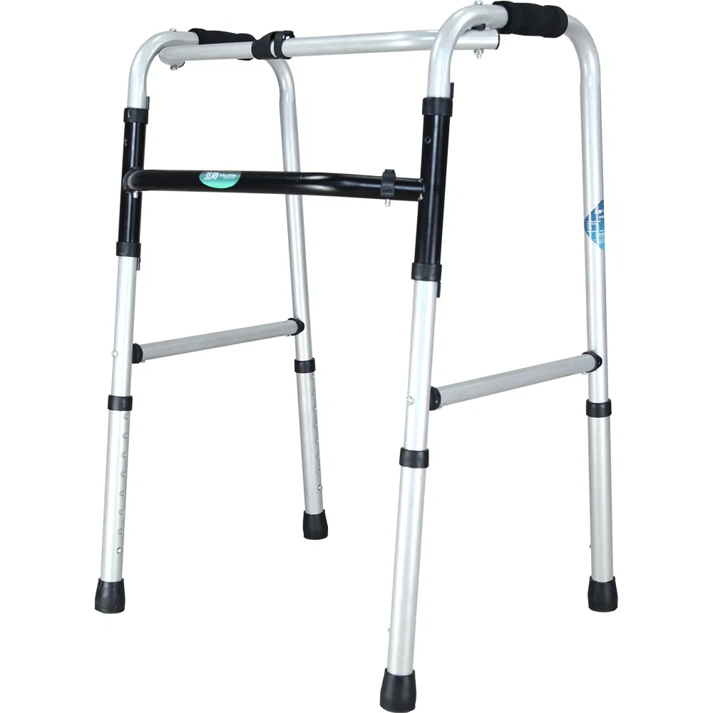 Foldable Light Weight Aluminum Walker Rollator Walking Aid for Senior People