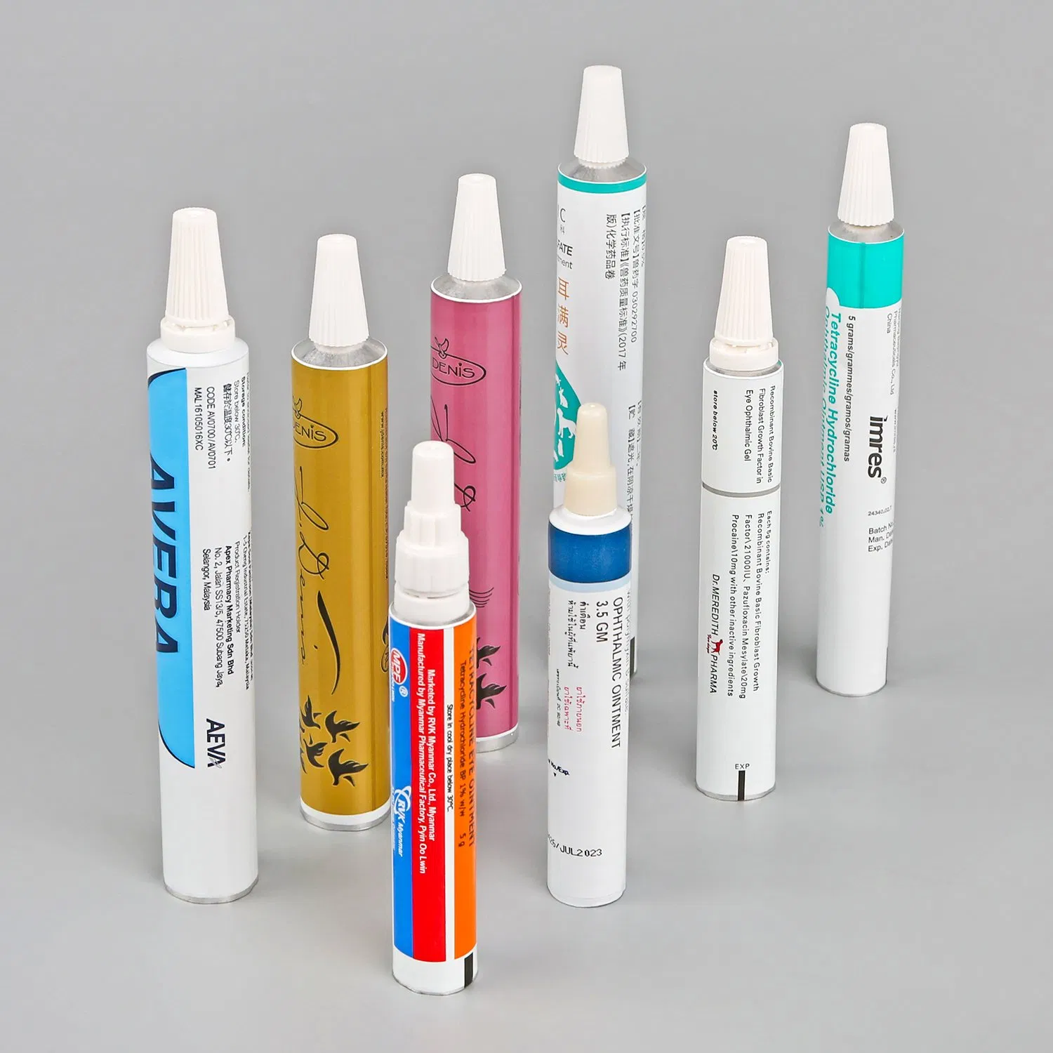 Non Toxic Hygienic Aluminum Cosmetic Tubes Any Colors Available for Pharmacy
