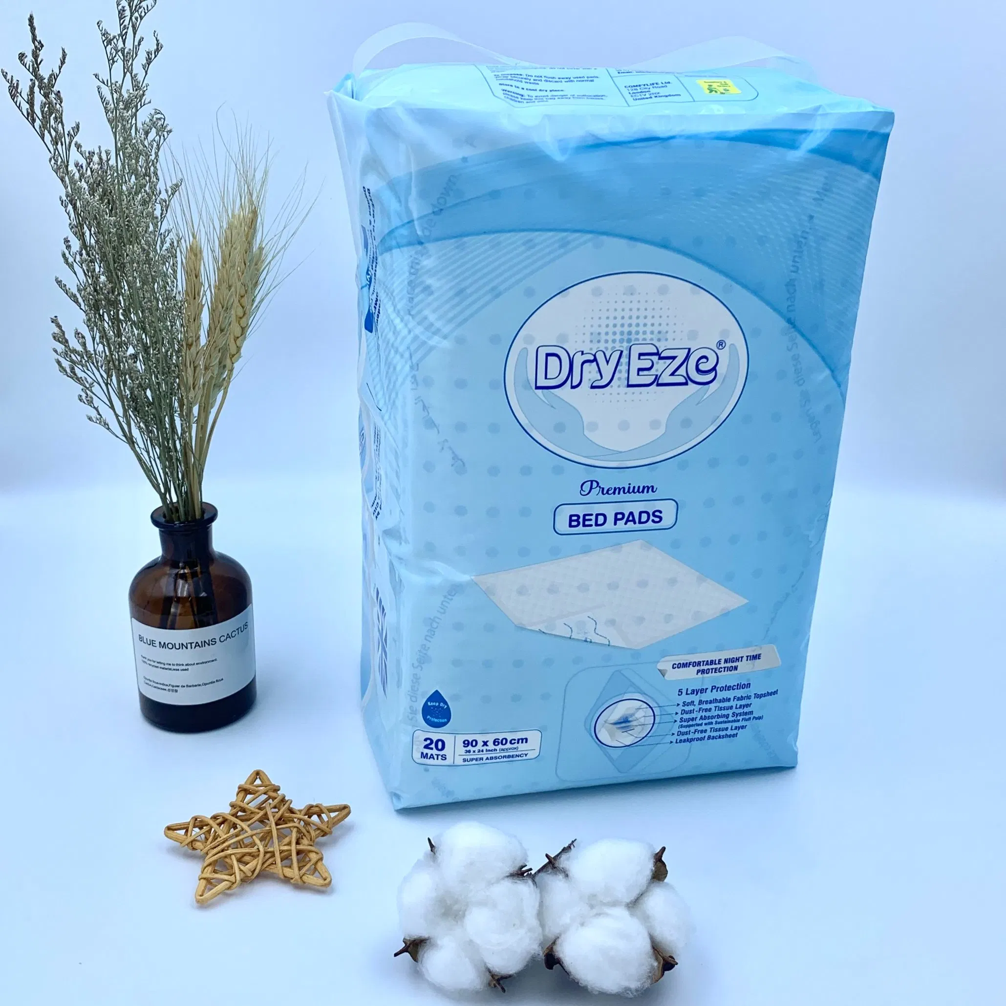 OEM Incontinence Hospital Medic Under Urine Absorbent Bed Pad 60X90cm