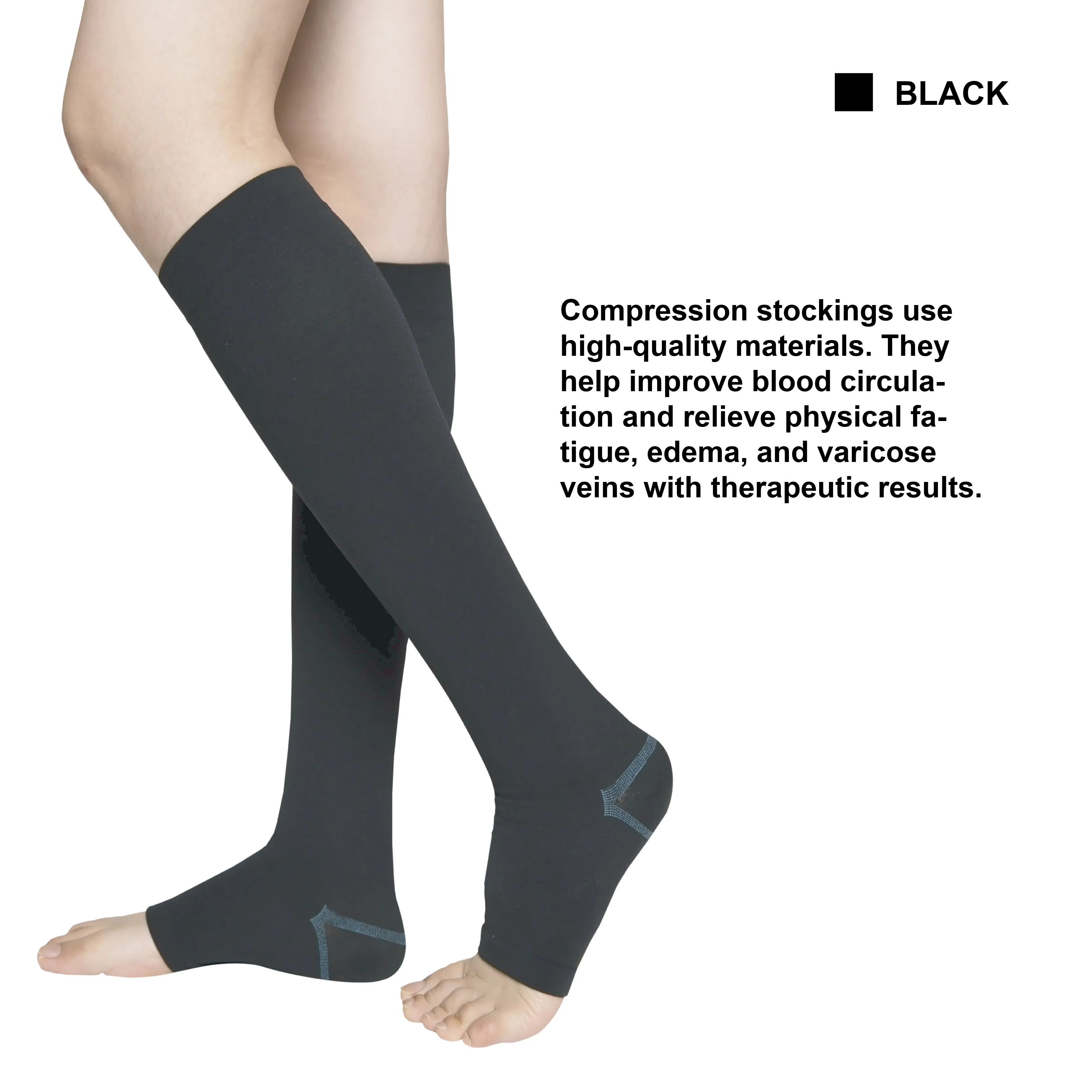 Wholesale 34-46mmhg Thigh High Class III (AD-301) Medical Compression Socks Stocking
