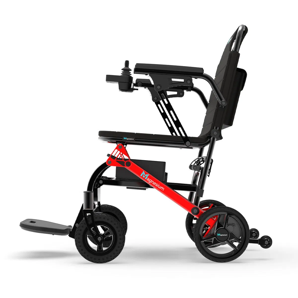 Newly Ultralight High Strength Magnesium Alloy Fast Folding Portable Electric Wheelchair for Disabled People