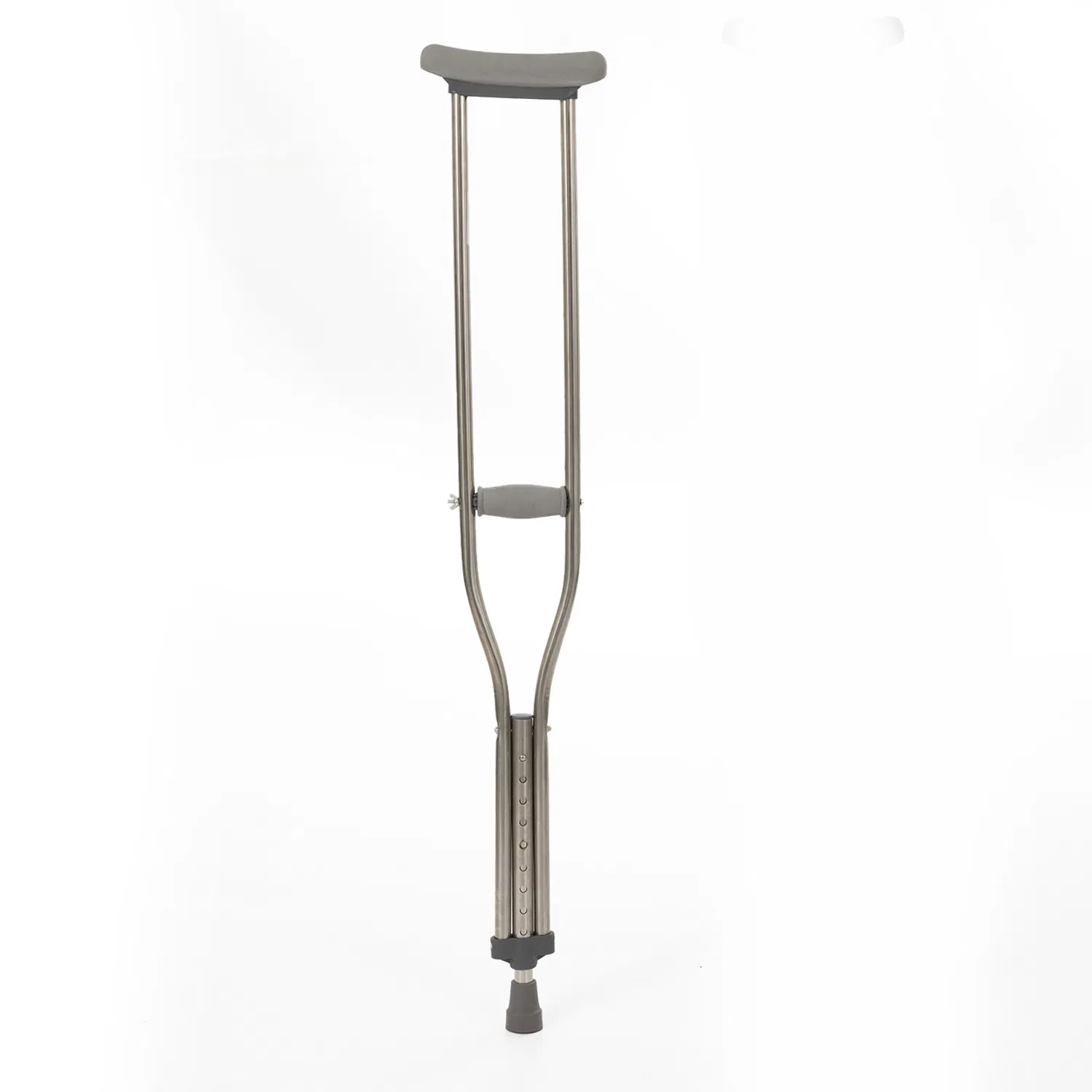 Stainless Steel Underarm Crutch Height Adjusting, Axillary Crutch, Size L/M/S Available