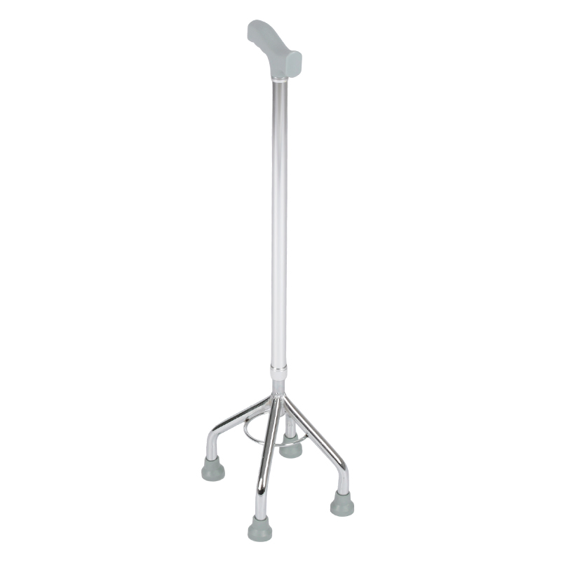 Aluminum Alloy Reinforced Large Tripod Walking Stick Telescopic Crutches Anti-Skid Four-Legged Multi-Functional Cane